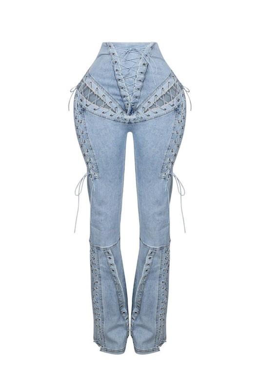 Lace-Up Denim